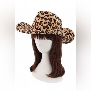 Leopard Print Western Cowboy Hat